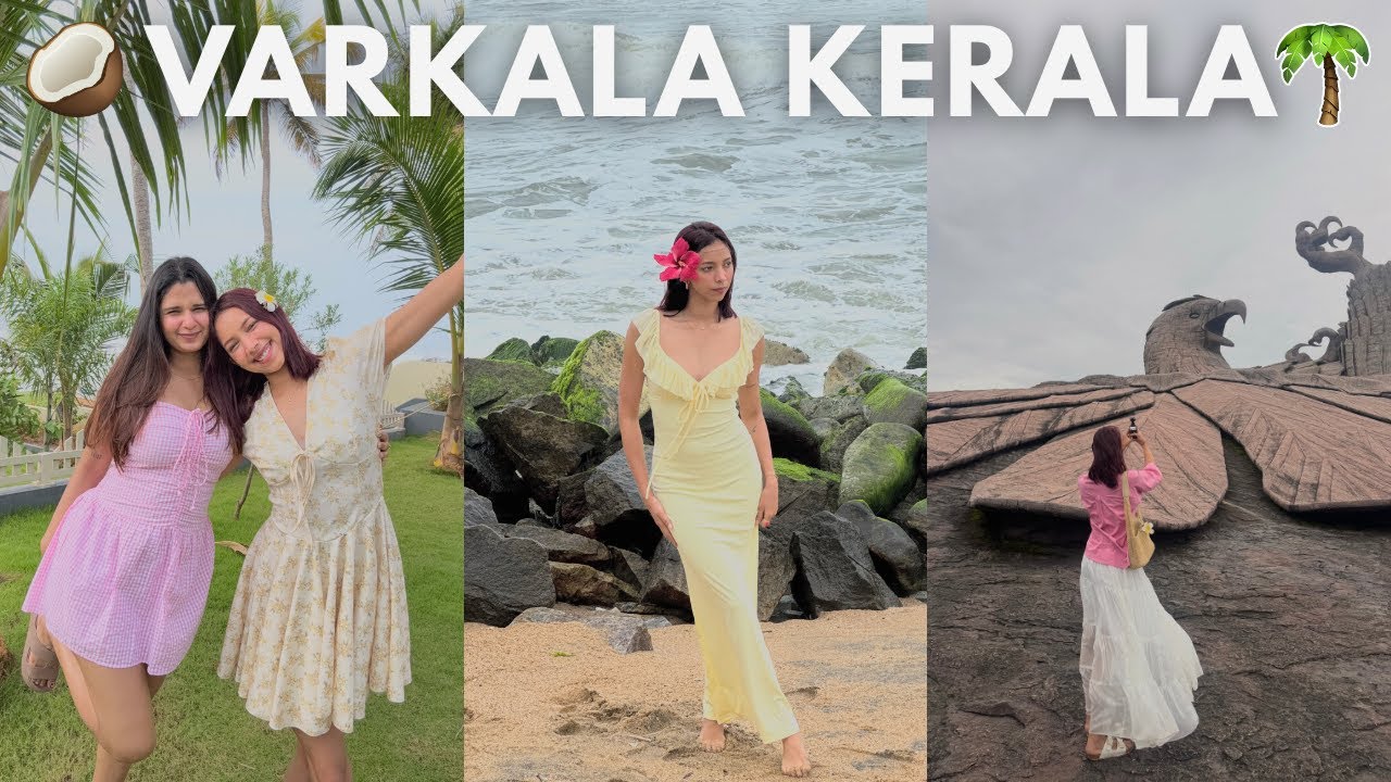 Girls Trip To VARKALA🌴🥥 Cafes, Places To Visit, Our Experience