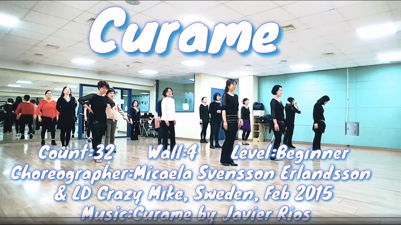 Curame Line Dance (Beginner) [Demo & walkthrough[