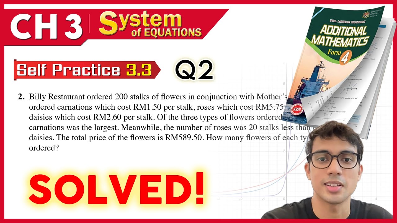 Self Practice 3.3 Q2  | Form 4 Add Maths Chapter 3
