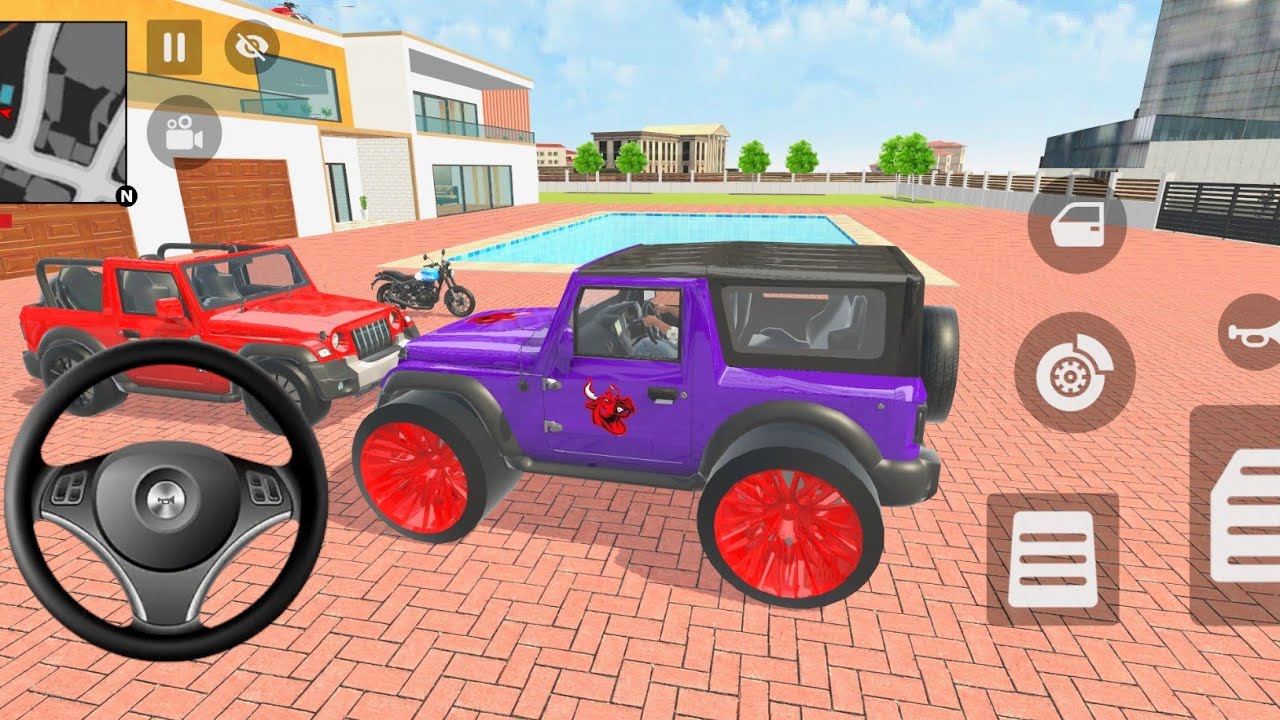 🤩 Indian Thift Auto Simulator Indian Showroom Purchase Modified New Purple Thar and Bike Game 😘