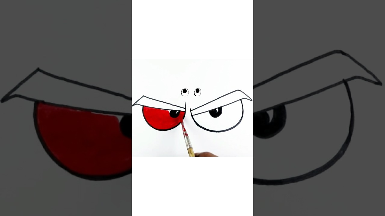 Angry Eyes Draw #shorts