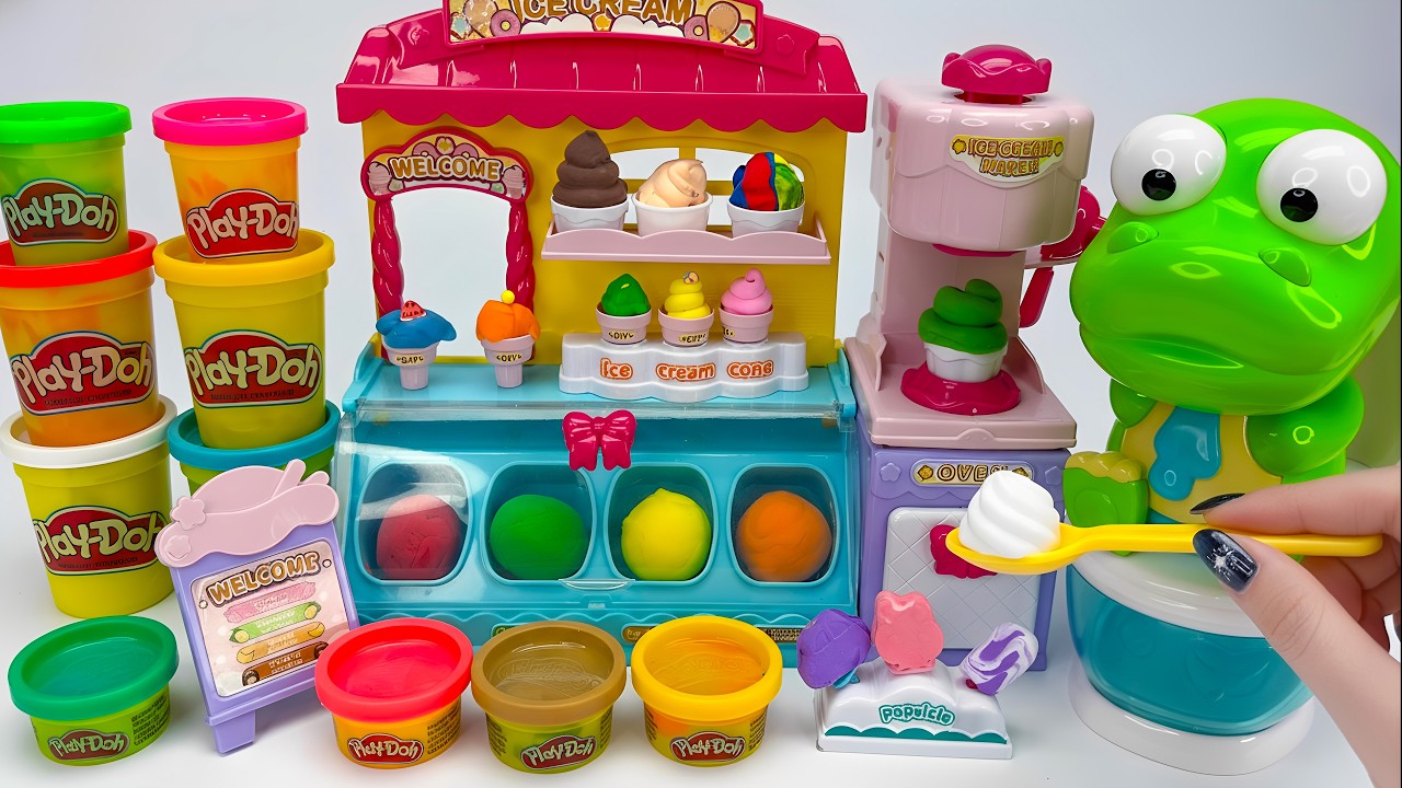 Satisfying Pororo Ice Cream Shop Toy Playset 🍨 뽀로로 아이스크림 가게 장난감 세트 💞 Gecko's Unboxing
