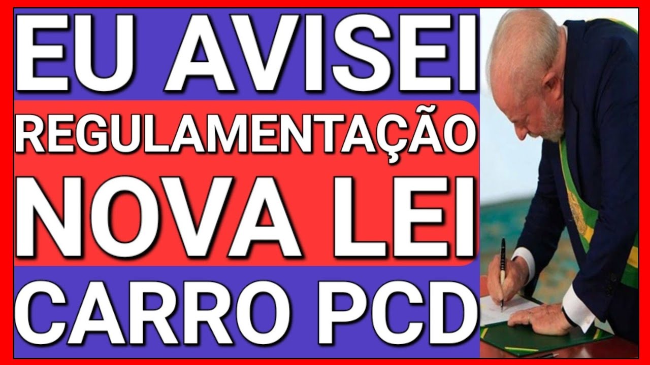 🚨MUDANÇA IMPORTANTE PARA TODOS: REGULAMENTAÇÃO DA NOVA LEI DO CARRO PCD
