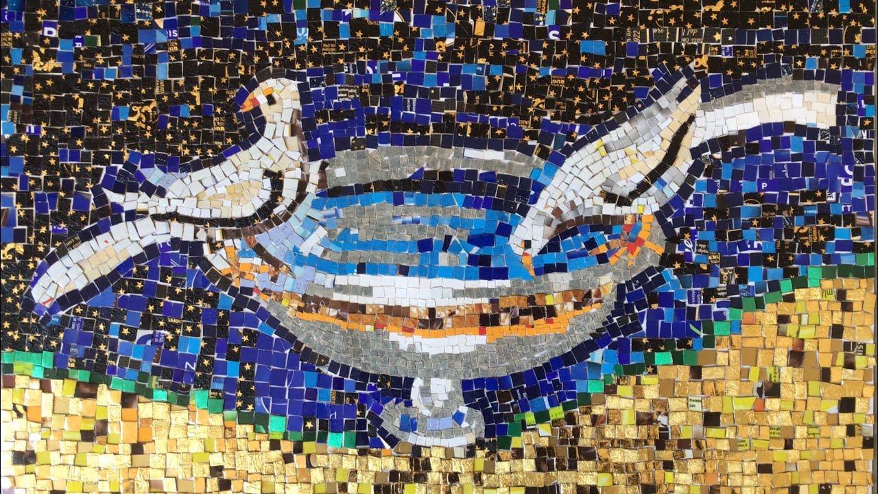 Mosaico fai da te con materiali di recupero | upcycled art