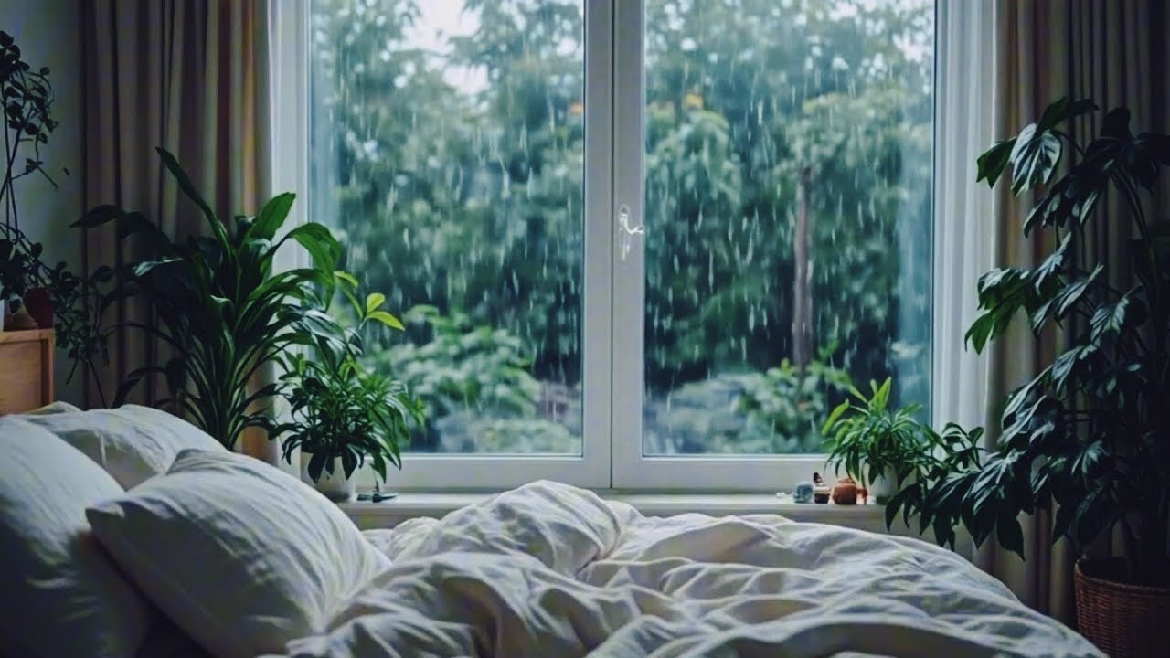 Fall Asleep Quickly with a Sudden Thunderstorm & Heavy Rain Sounds on a Corrugated Iron Roof House