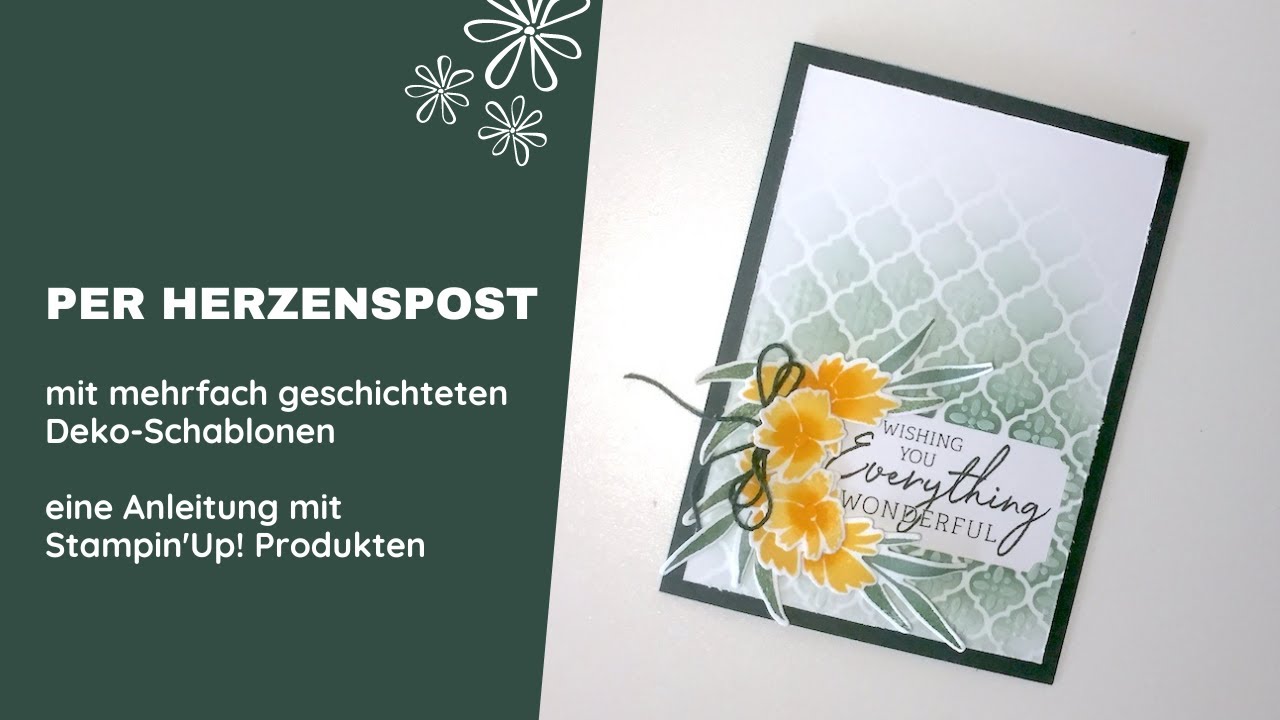 Herzenspost mit mehrfach geschichteten Deko-Schablonen | eine Anleitung mit Stampin'Up!