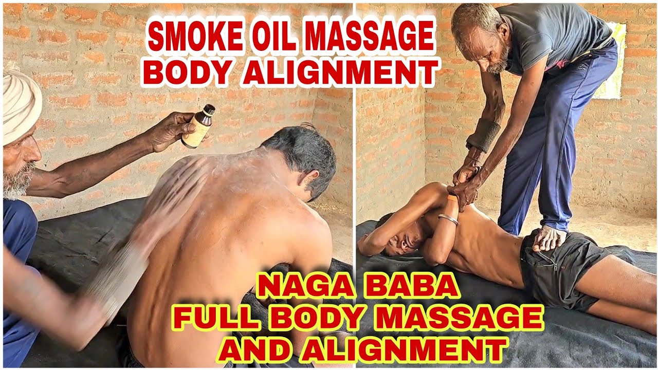 Indian Barber,Naga Baba Special & Good Full Body Massage,Cracking And Body Alignment Very Satisfing