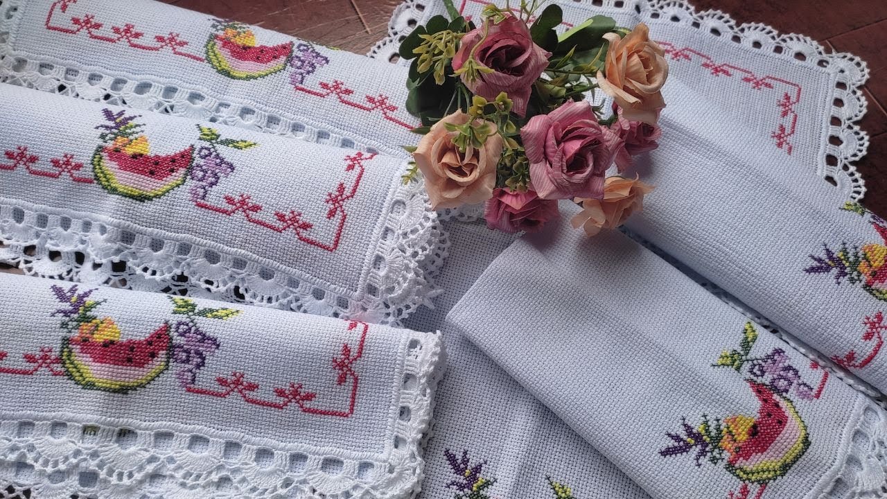 Jogo Americano Bordado Ponto Cruz