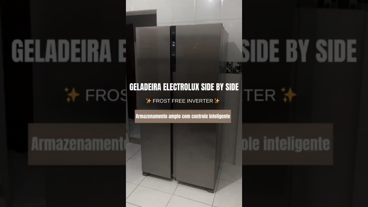 ➡️ LINK - Clique aqui 🤎 Geladeira Electrolux Side by Side 435L IS4S com AutoSense 