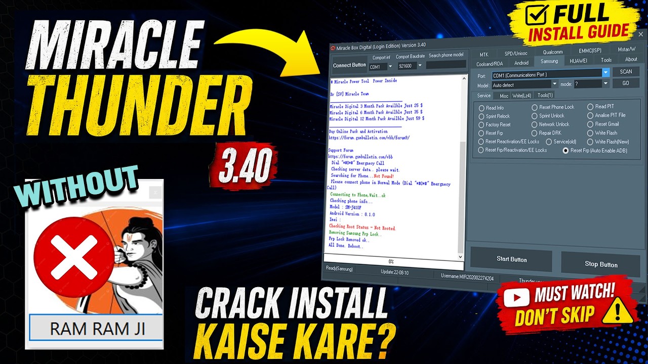🚀 How to Install Miracle Thunder 3.40? | Without Ram Ram Ji | Full Setup Guide 2026 🔓