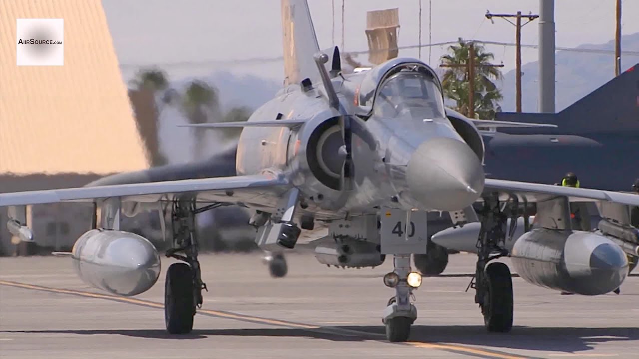 Colombian Air Force Kfir Jet Takeoff, Aerial Refuel