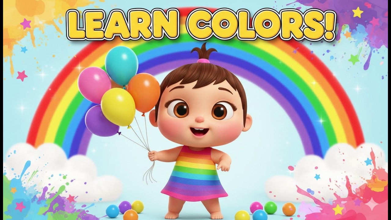 Learn Colors with Cute Baby Girl 👶🎨 | Fun Color Learning for Kids #baby #colours #kidslearning