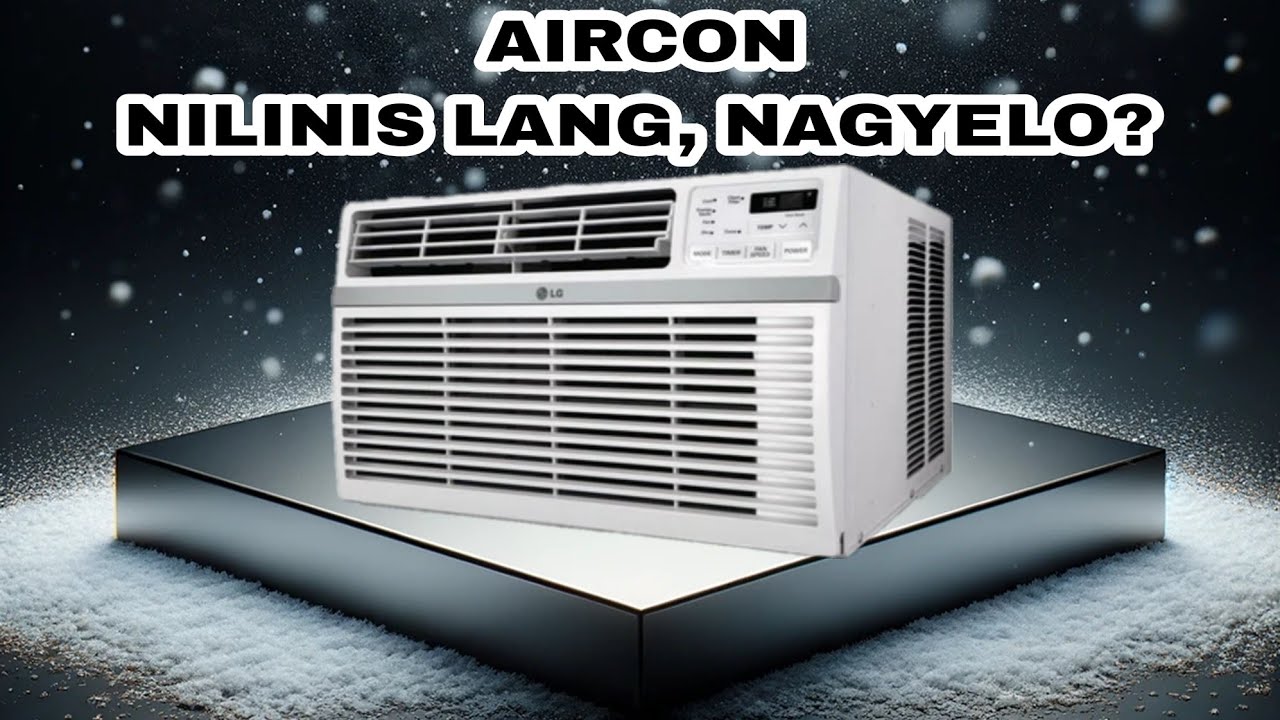 Aircon nilinis lang, nagyelo. Window type aircon.
