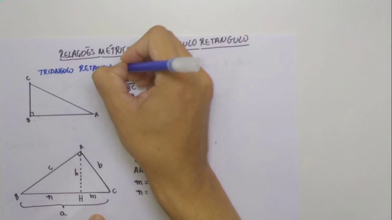 Projeção Ortogonal e Relações métricas no triângulo retângulo - Aula 1 - Cap 3 - 9º ano