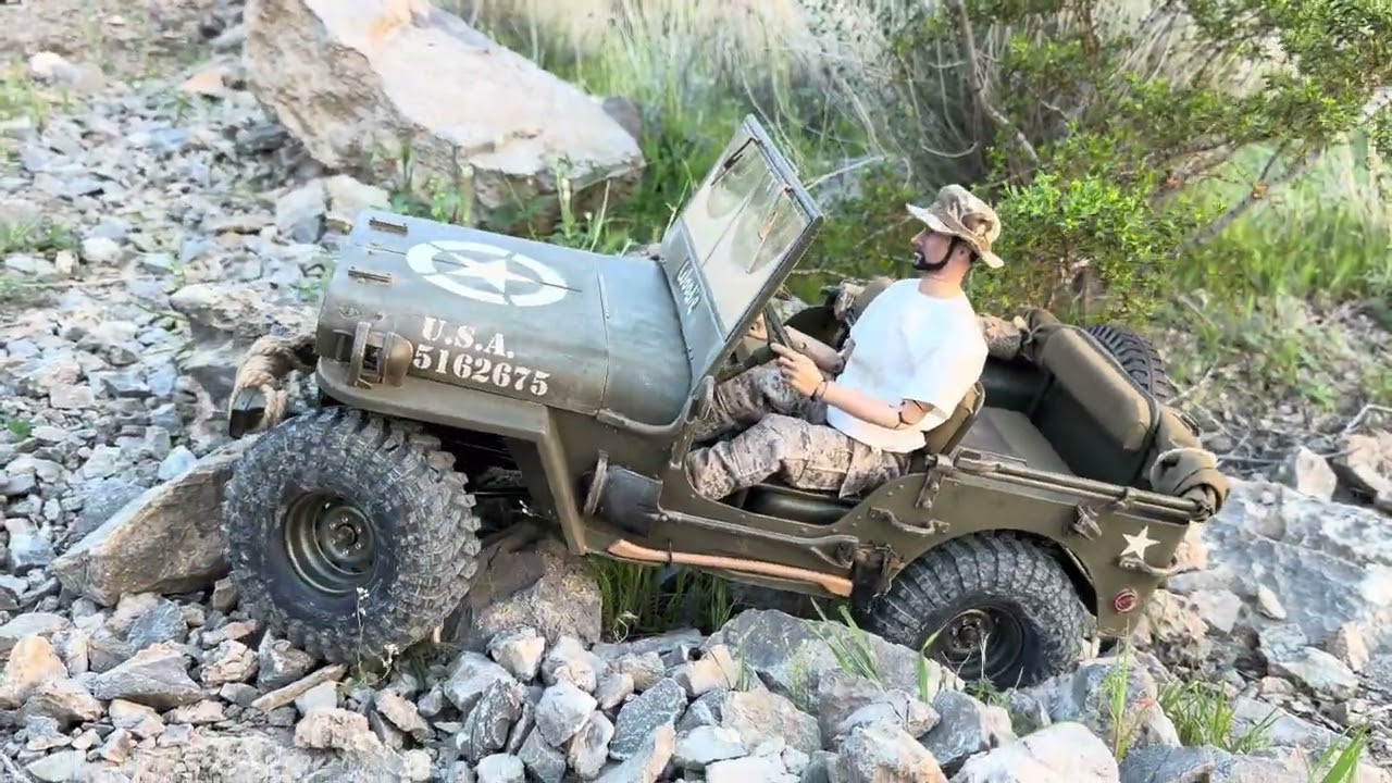 Fms 1/6 Willys Jeep explores a new tough trail#rccrawl #fms#rccrawl #willysjeep  