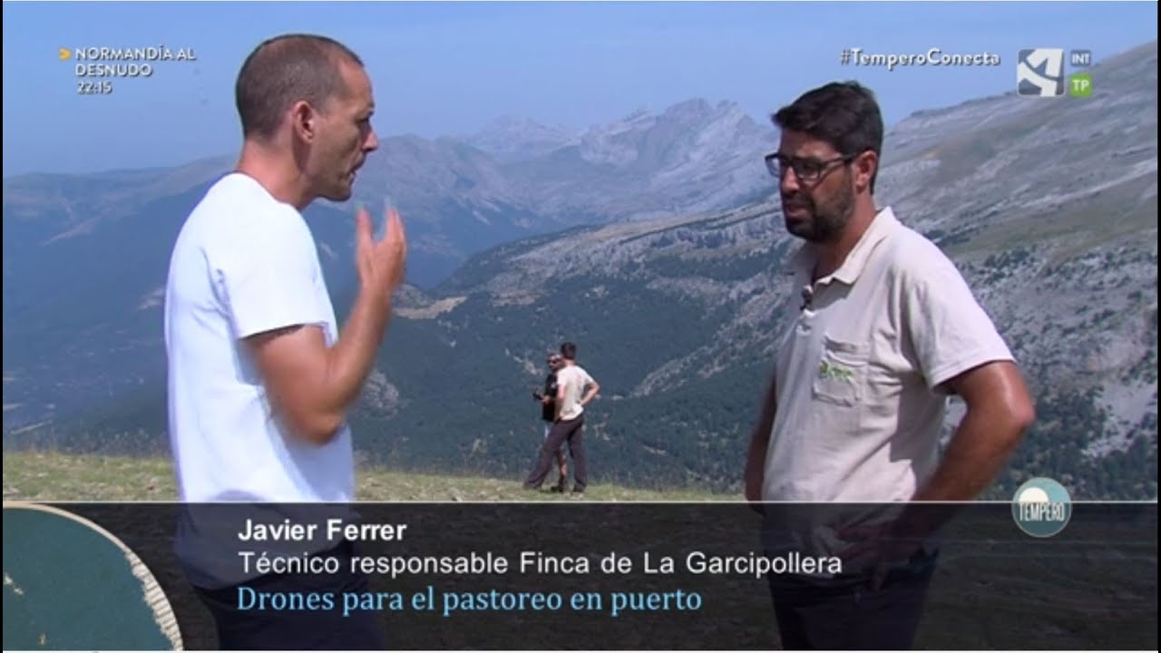 Javier Ferrer explica el uso de drones en ganadería extensiva en el programa Tempero de Aragon TV