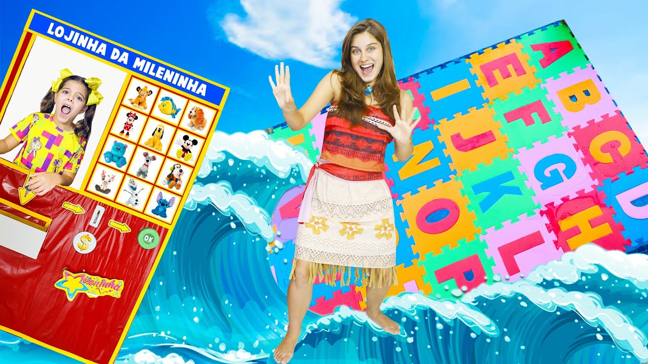 ABC APRENDENDO O ALFABETO COM A MILENINHA E A LOJINHA DE BRINQUEDOS - ABC Learn Alphabet