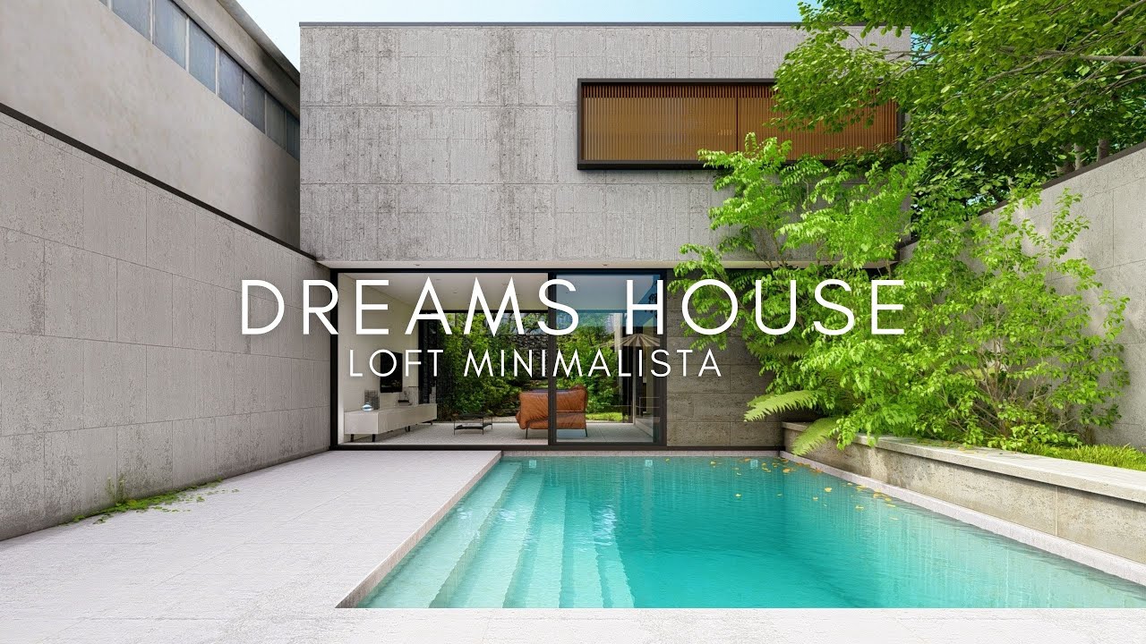 LOFT MINIMALISTA DE 64m² COM PISCINA E JARDIM - DREAMS HOUSE