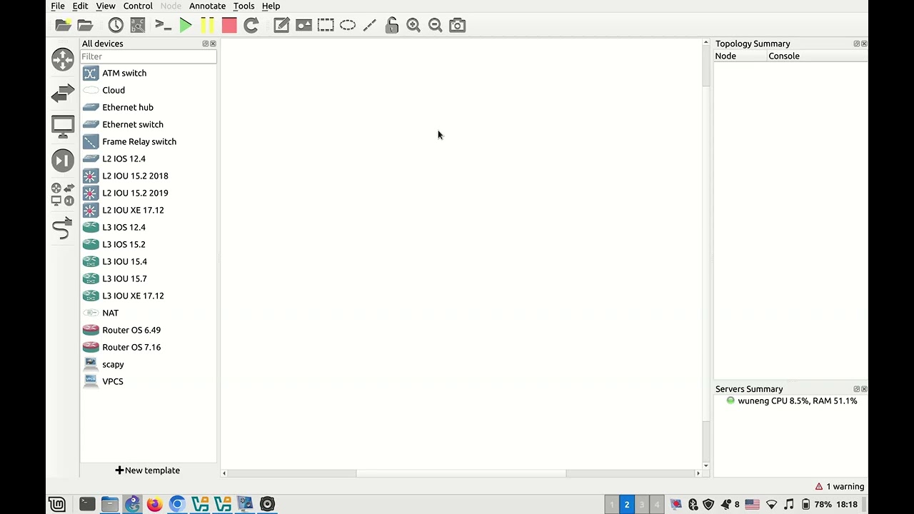 0 - Установка и настройка GNS3 - введение