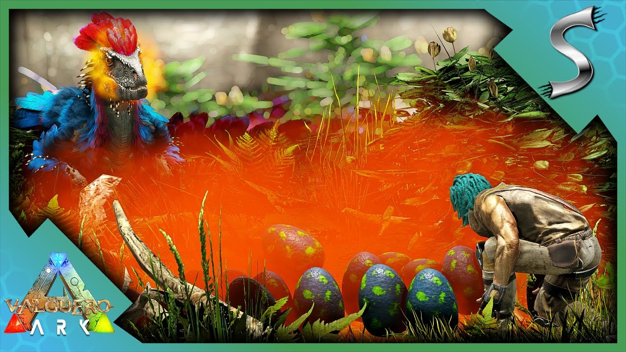 STEALING DEINONYCHUS EGGS AND EXPLORING THE WHITE CLIFF RUINS! - Ark: Valguero [DLC Gameplay E5]