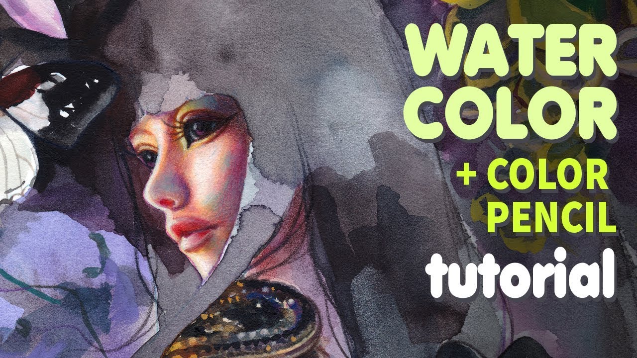 WATERCOLOR + COLOR PENCIL TUTORIAL // 