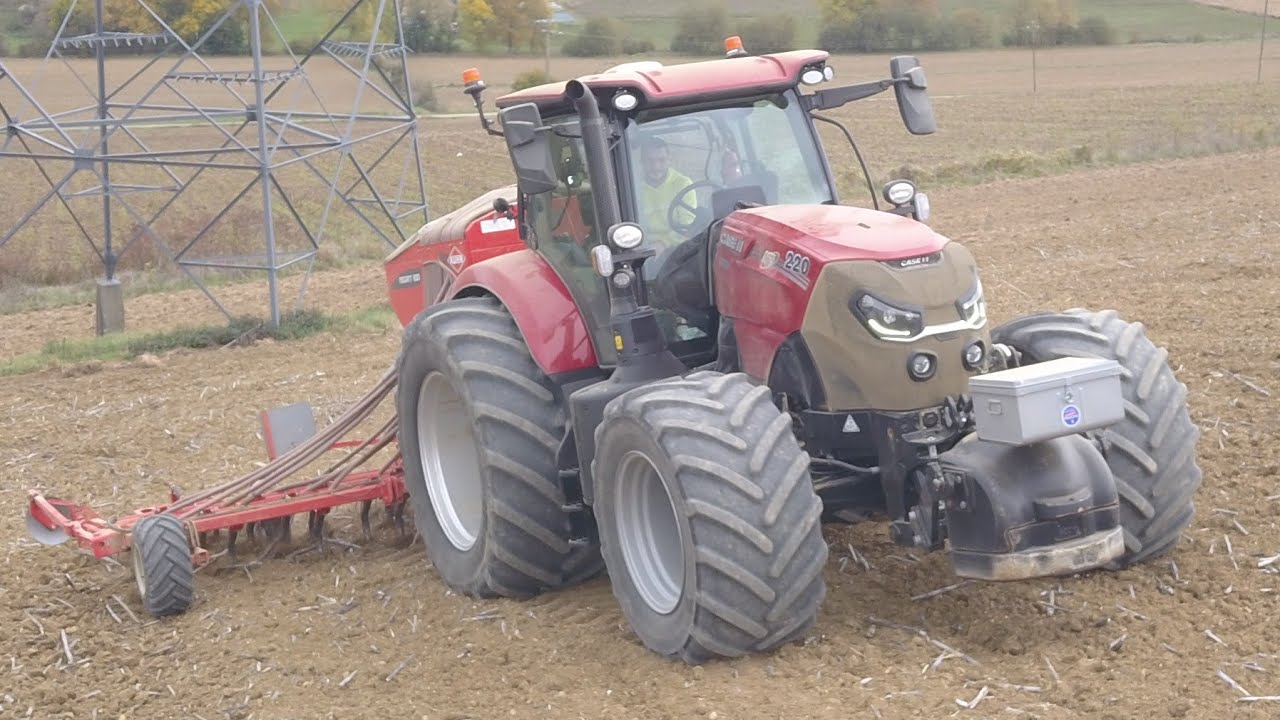 🇫🇷SEMIS DE BLÉ‼️NOUVEAU CASE PUMA 220 AFS pneus larges /KUHN MEGANT 600🤩