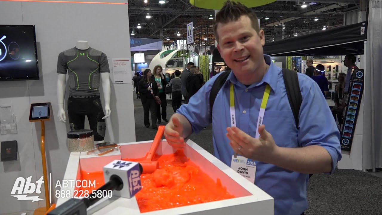 D3O Impact Resistant Material Demo - Abt CES 2016