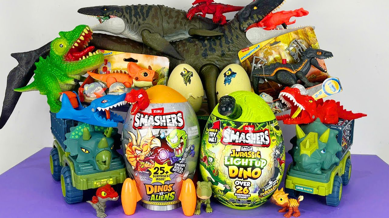 Jurassic World Unboxing Review Asmr Colorful Dinosaur T-rex Giga Spinosaurus Triceratops Utahraptor