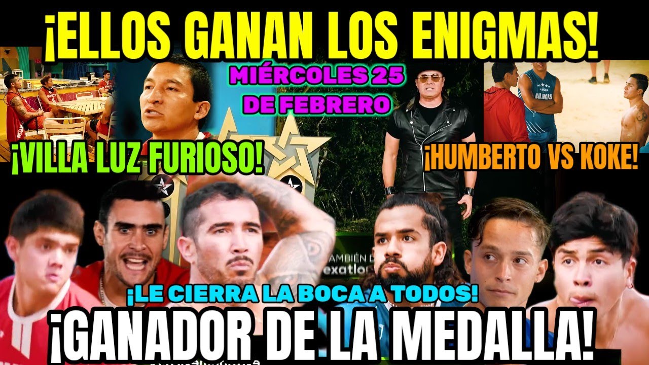 HOY EN EXATLÓN 💥 ELLOS GANAN LOS ENIGMAS Y MEDALLA VARONIL! AVANCE 128 EXATLÓN MÉXICO #exatlón 