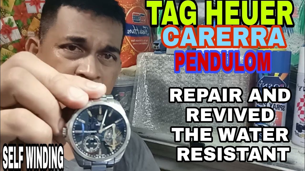 #TAG HEUER CARERRA PENDULOM, # REPAIR AND REVIVED THE WATER RESISTANT, #SELF WINDING.