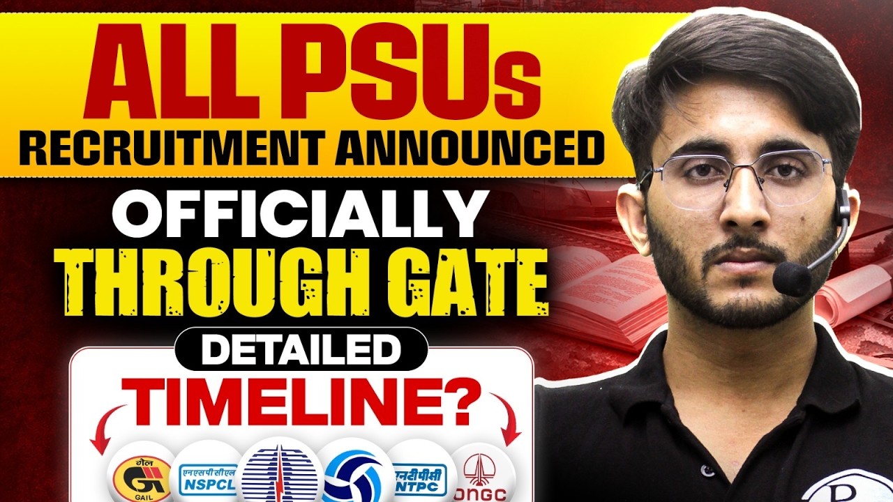 All PSU Recruitment Through GATE Announced! 🚀 Detailed Timeline & Form Dates