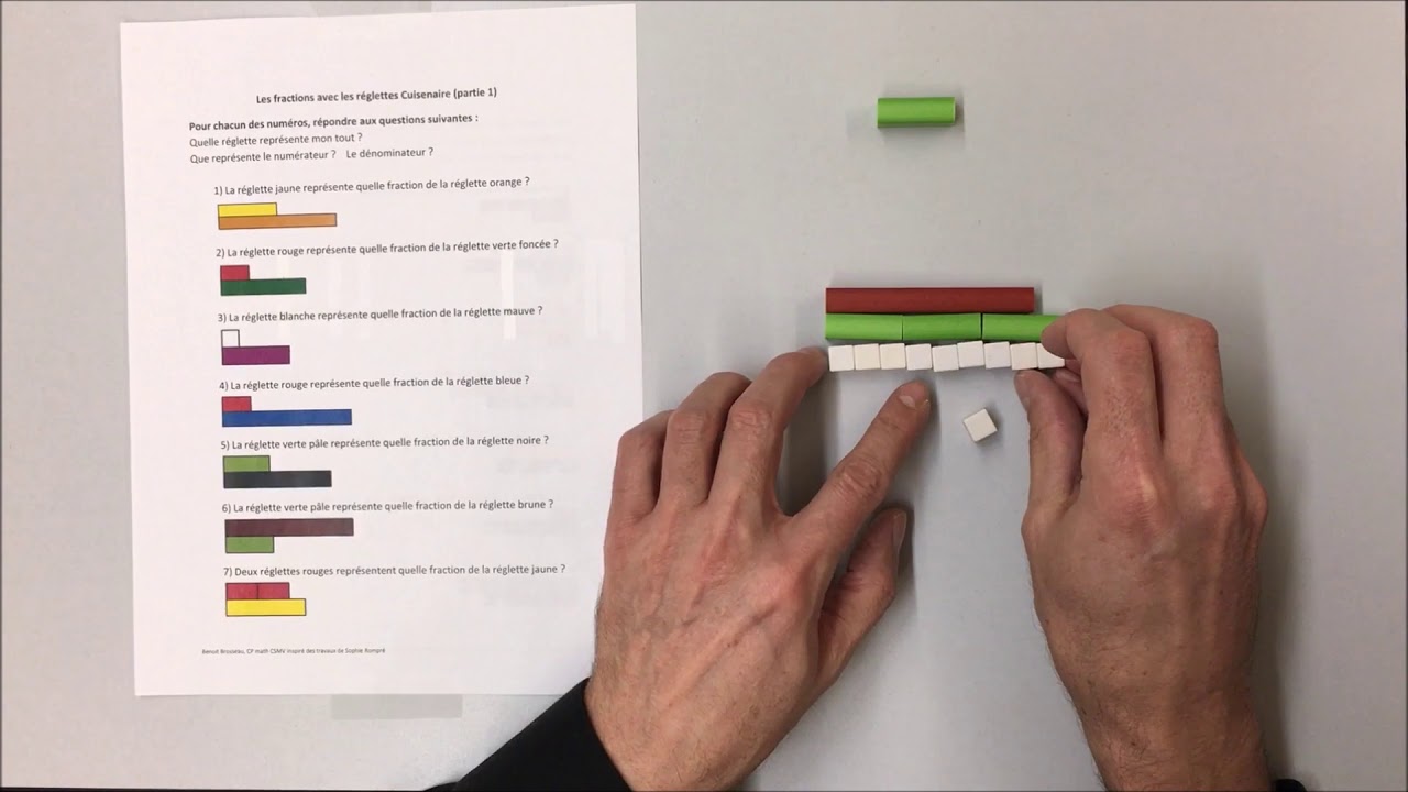 Activités réglettes Cuisenaire partie 1