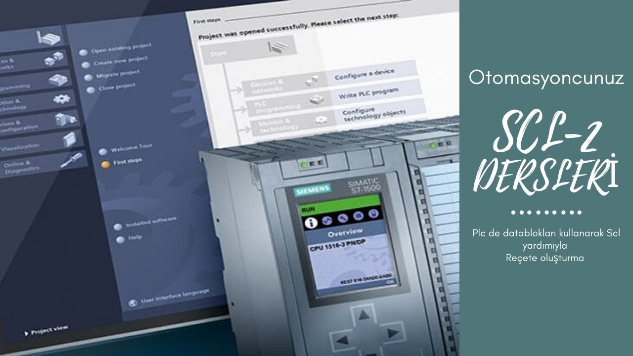 TIA PORTAL SCL YARDIMIYLA DATABLOCKTA REÇETE OLUŞTURMA