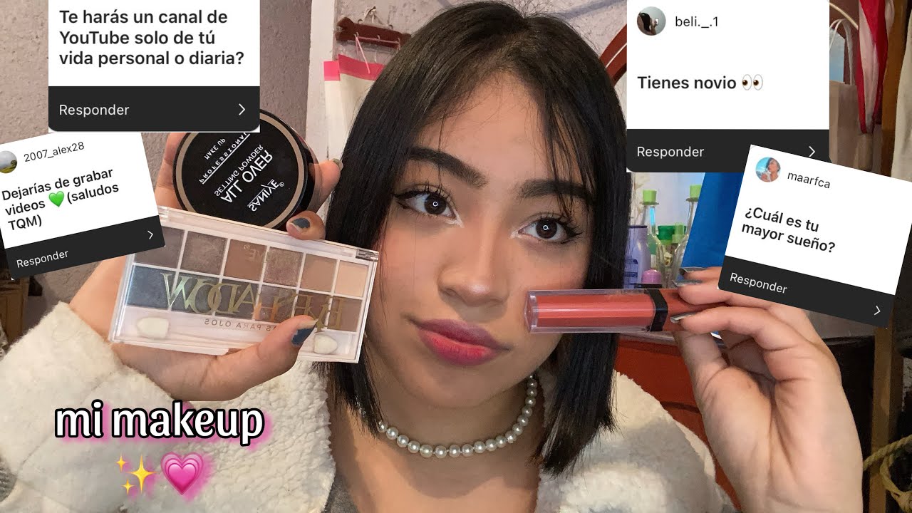 ASMR mi rutina de maquillaje + respondiendo sus preguntas 👀💓 GRWM