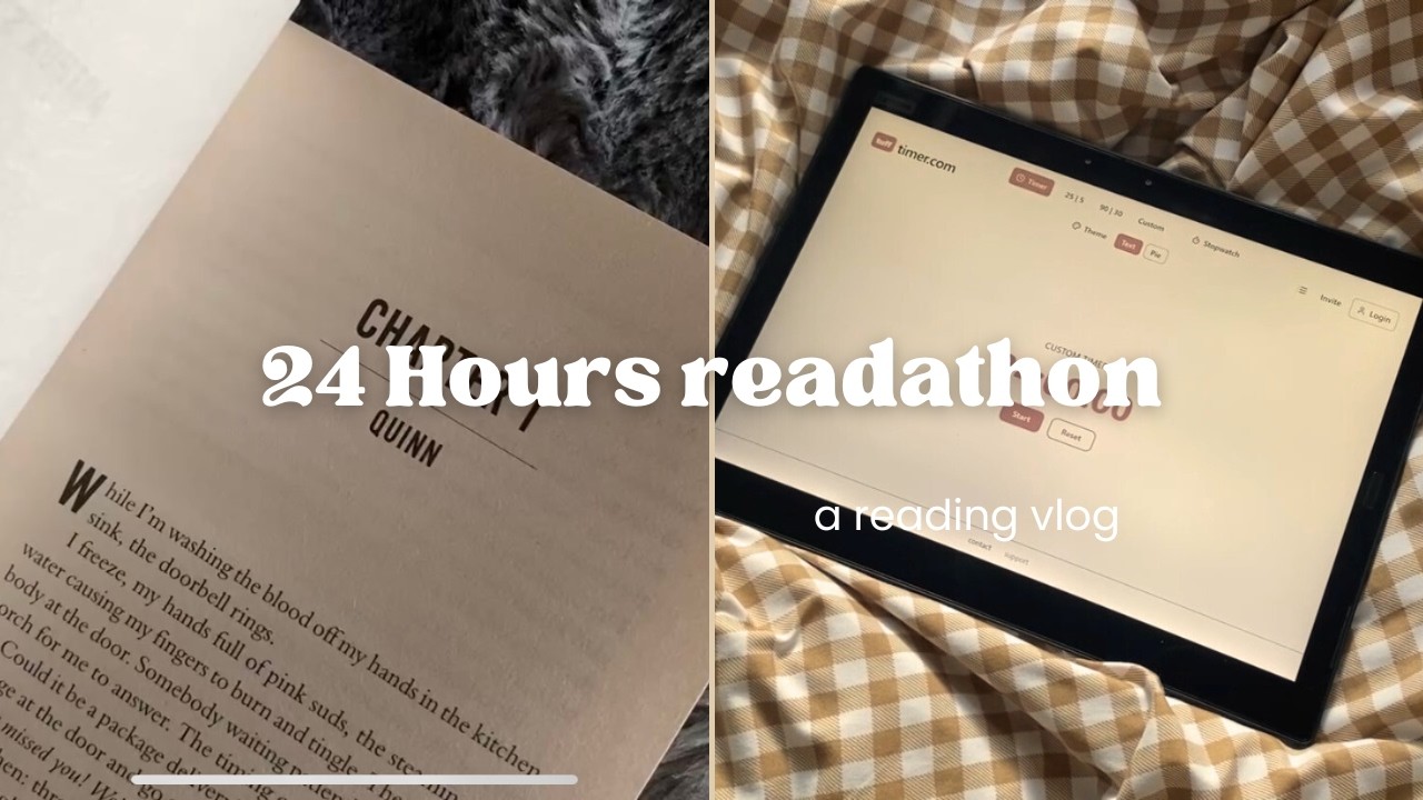 a reading vlog 🤎✨ | 24 hours readathon