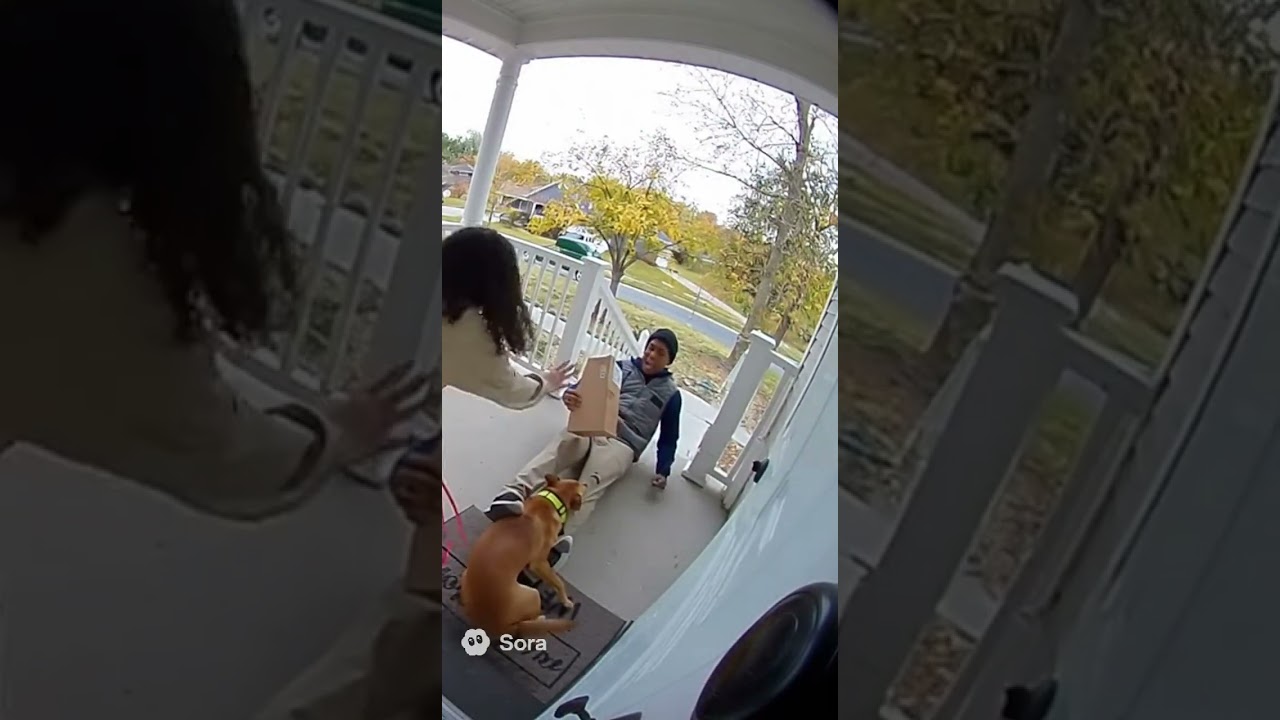 Dog Bites Delivery Man&rsquo;s Leg! 😱 Caught on Camera