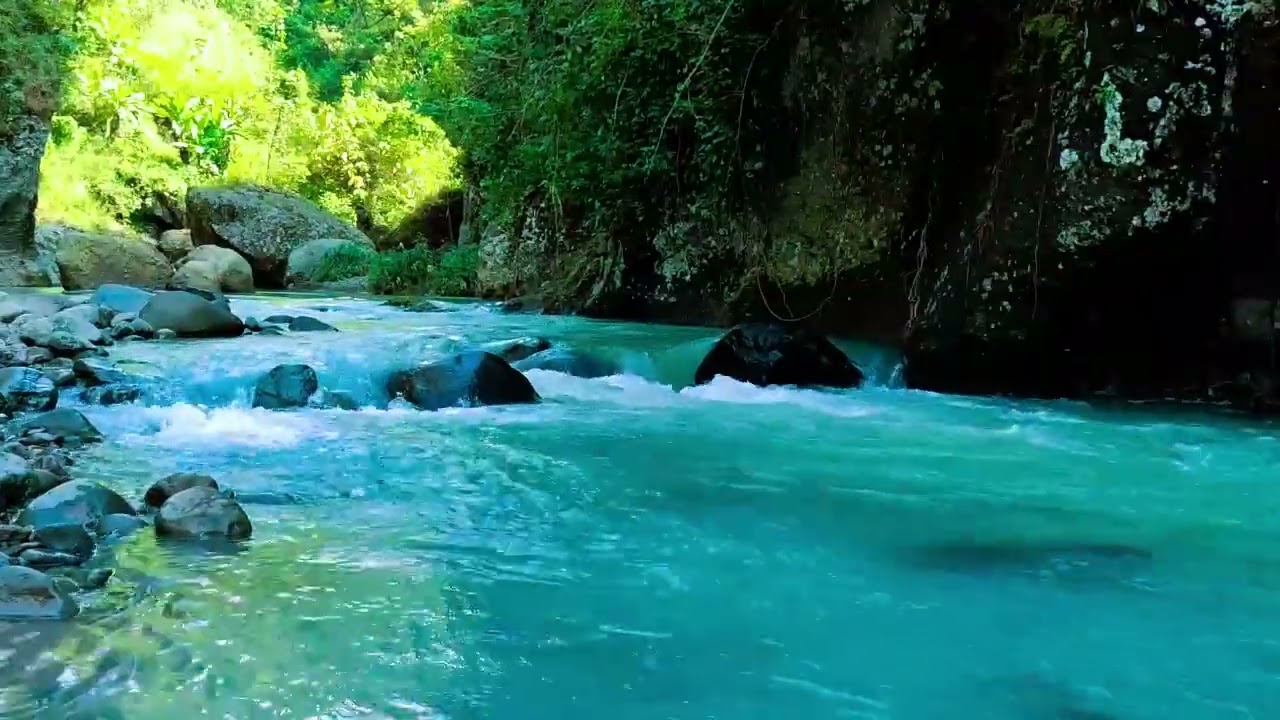 Calming Sound of Mountain River - Nature Sounds, Flowing Water, White Noise for Sleeping