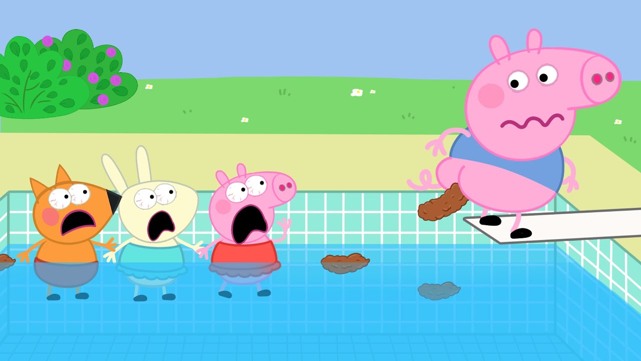 Peppa Pig poops in the Pool!!! Try Not laught (Part 2)