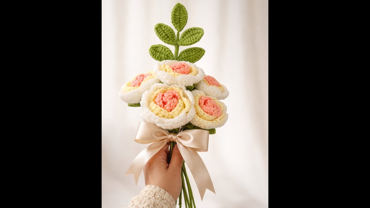 Crochet Easy flower bouquet