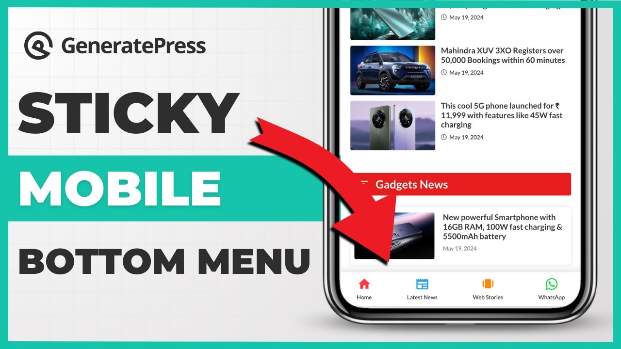 How To Create a Sticky Mobile Bottom Menu in GeneratePress Theme
