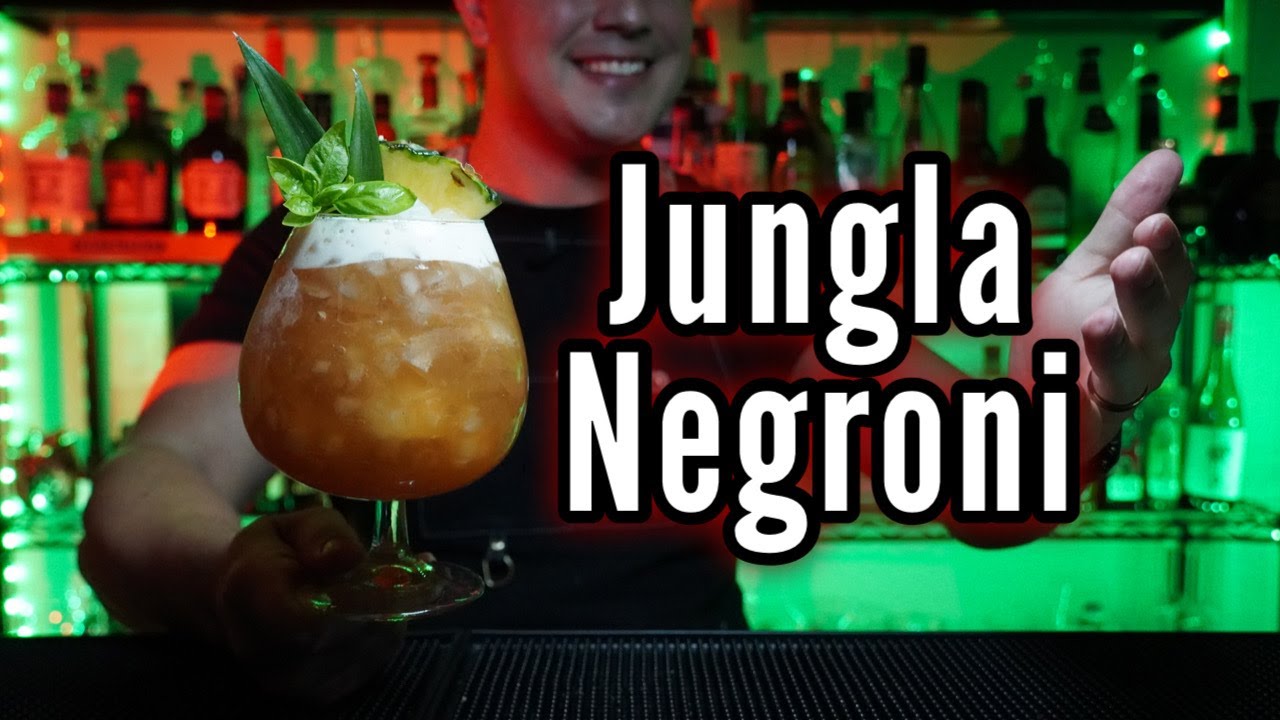 🎋 Cocktail Jungla Negroni 🦧 #shorts  Bebida TIKI 🗿