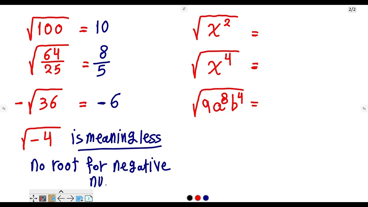 Gr7 - Unit 1 - Lesson 3 - Square Roots and Cube Roots - Part 1 (Square Roots)
