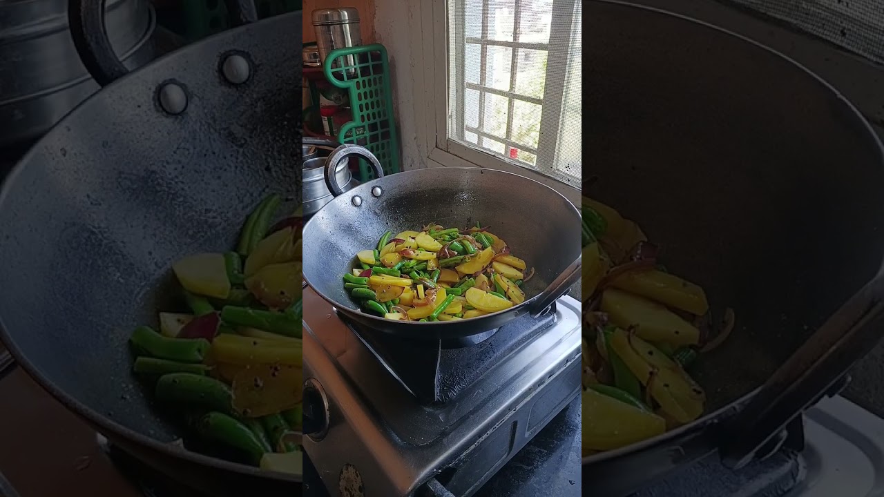 Dahi pakhala beens aalu bina pani ki sabji