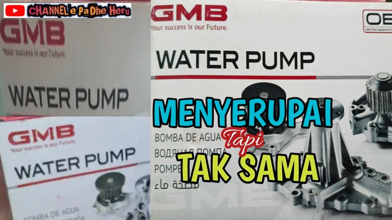 Water pump GMB, ada kembarannya yang menyerupai ory. #waterpump #gmb