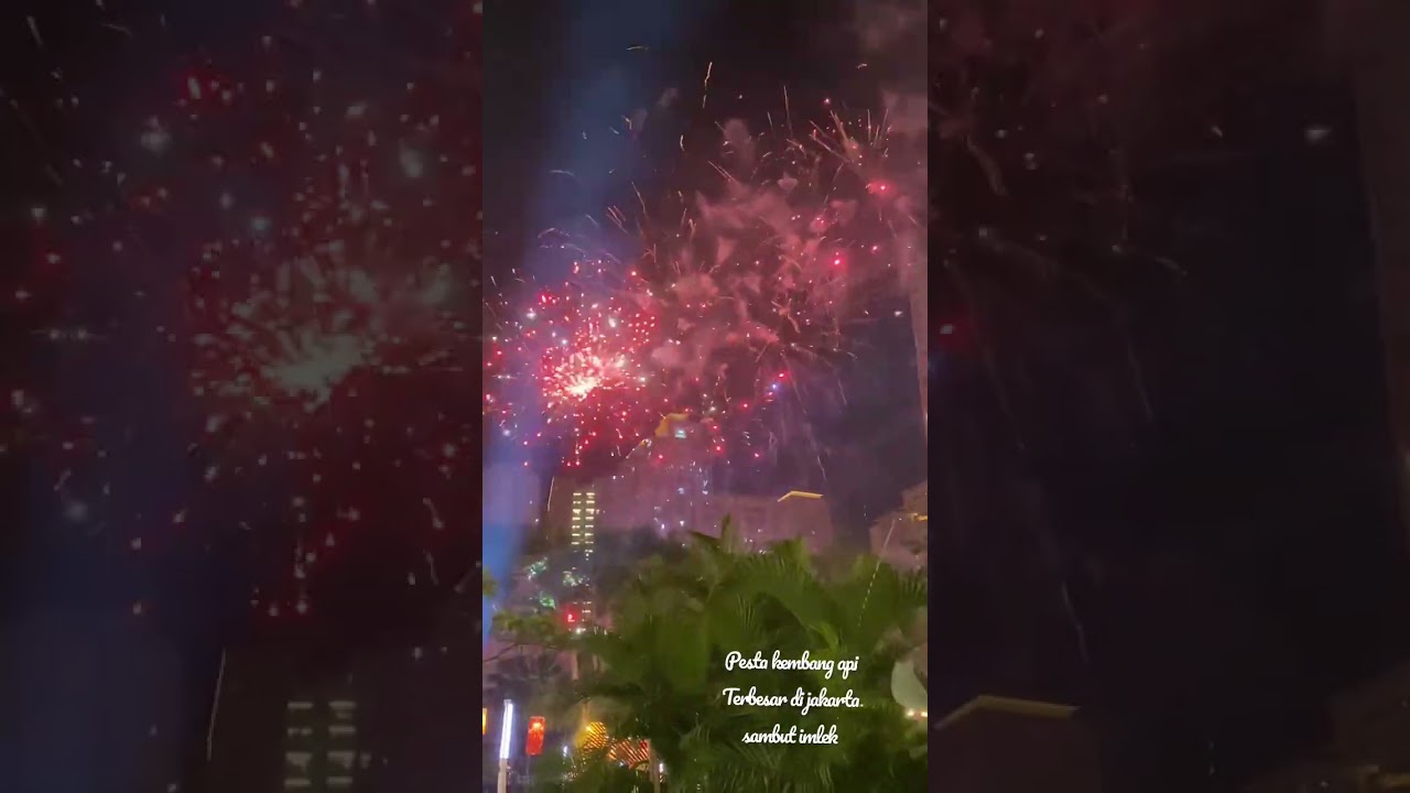 Kembang api terbesar di jakarta sambut hari raya imlek,di tribeca park CP mall #jakarta #fireworks
