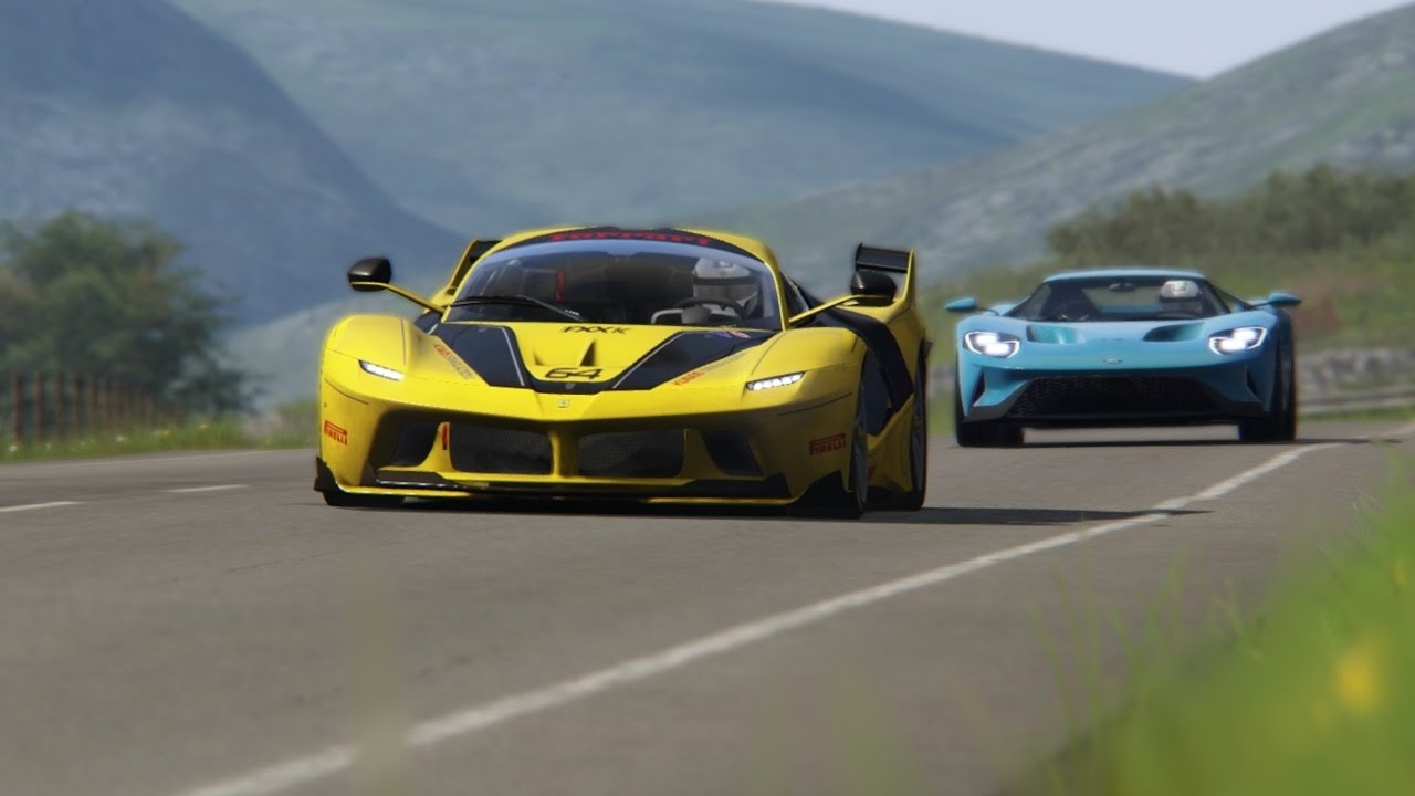 Battle Ferrari FXX-K vs Ford GT 2017 at Highlands