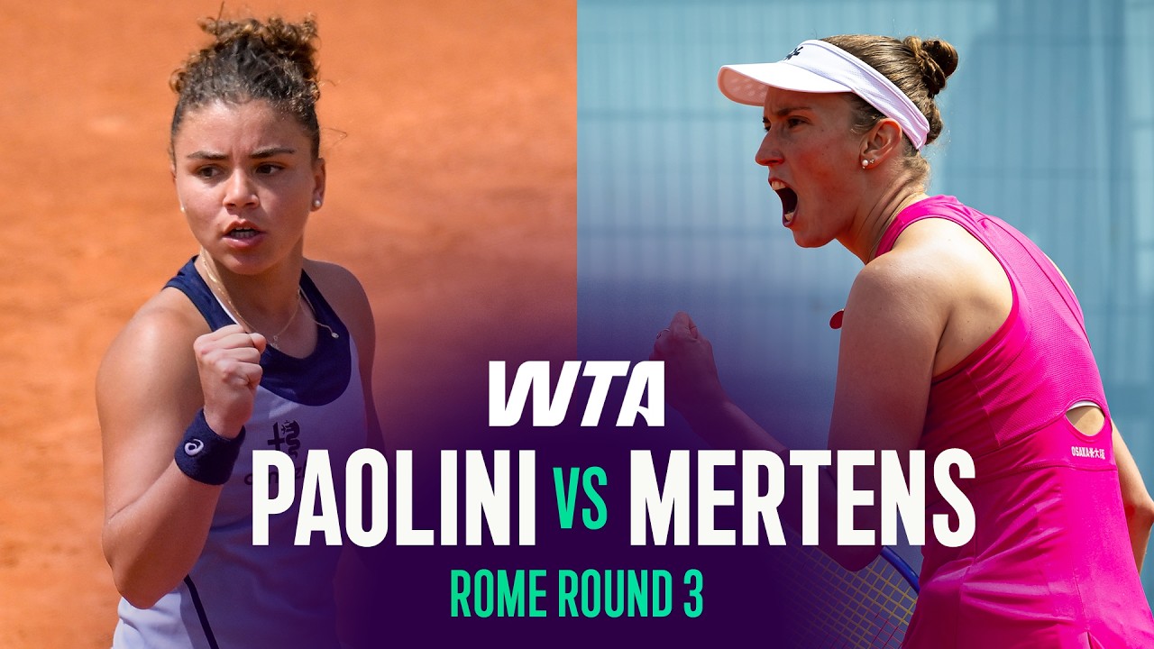 Жасмин Паолини против Элизе Мертенс | 3-й раунд турнира WTA в Риме, 2026 | Обзор матча
