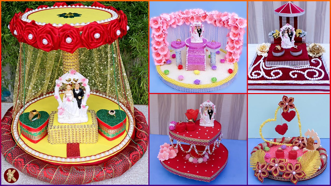 5 Beautiful !! Wedding Tray Decoration Idea || Engagement Ring Tray Decor || Useful Things