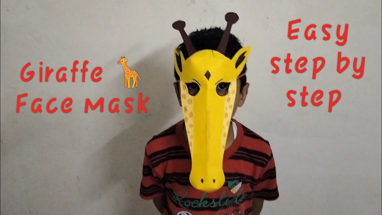Giraffe face mask DIY