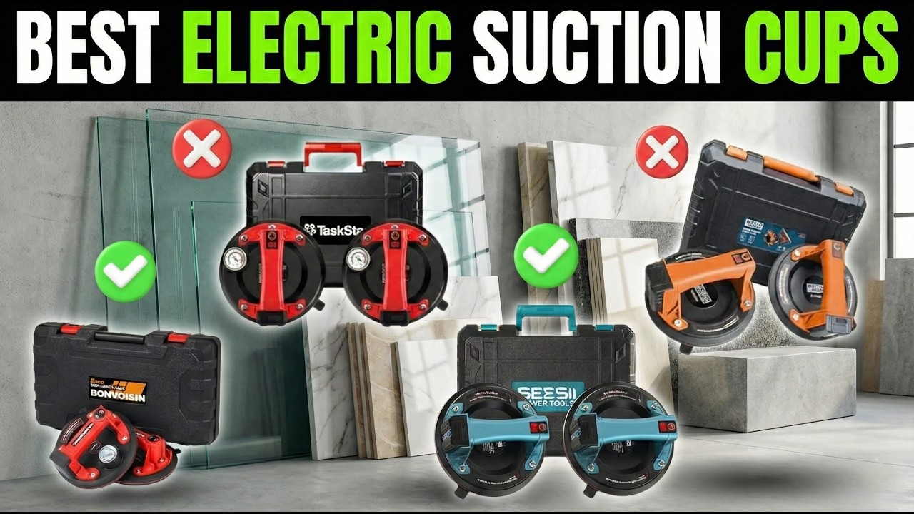 ✅ 7 BEST Electric Vacuum Suction Cup Lifters for Glass, Tile & Granite [2026] 🧲